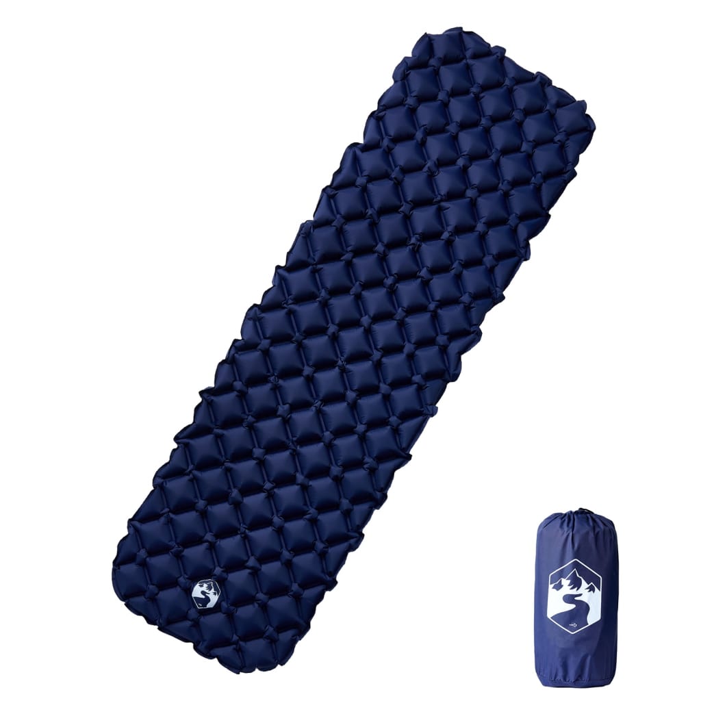 vidaXL Nafukovací kempingový matrac 1osoba námornícky modrý 190x58x6cm