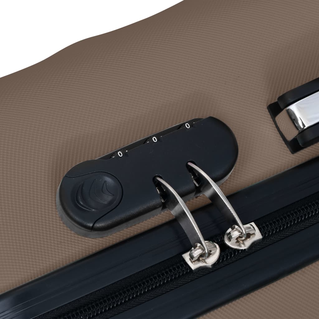 vidaXL Cestovný kufor s tvrdým krytom hnedý ABS