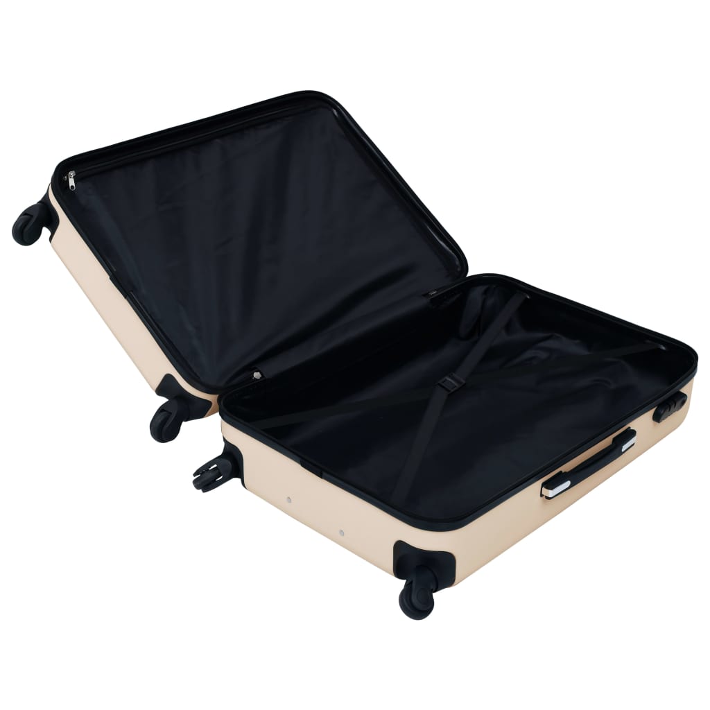 vidaXL Súprava cestovných kufrov s tvrdým krytom 2 ks zlatá ABS