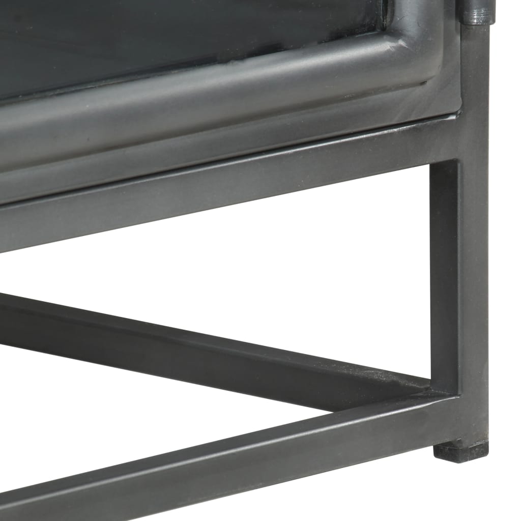 vidaXL Nočný stolík sivý 40x30x50 cm akáciový masív