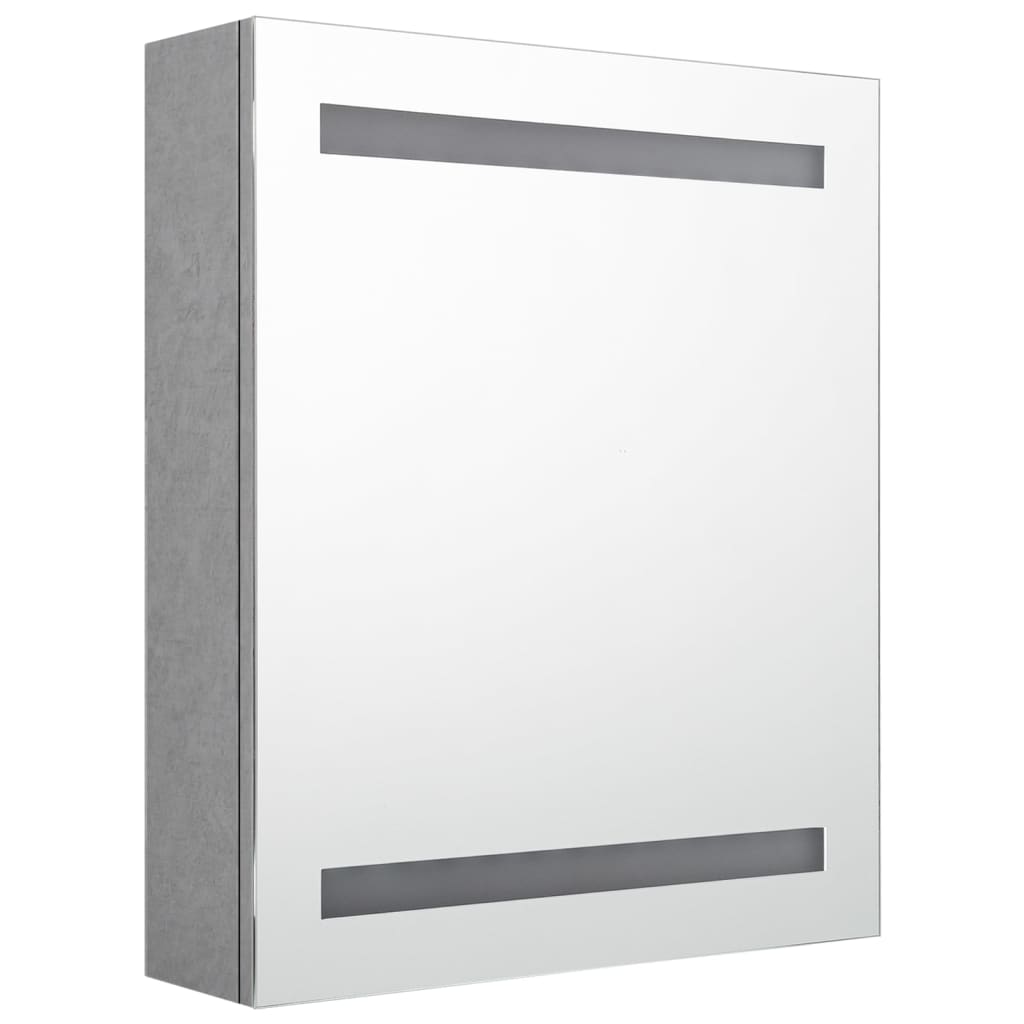 vidaXL LED kúpeľňová zrkadlová skrinka betónová sivá 50x14x60 cm