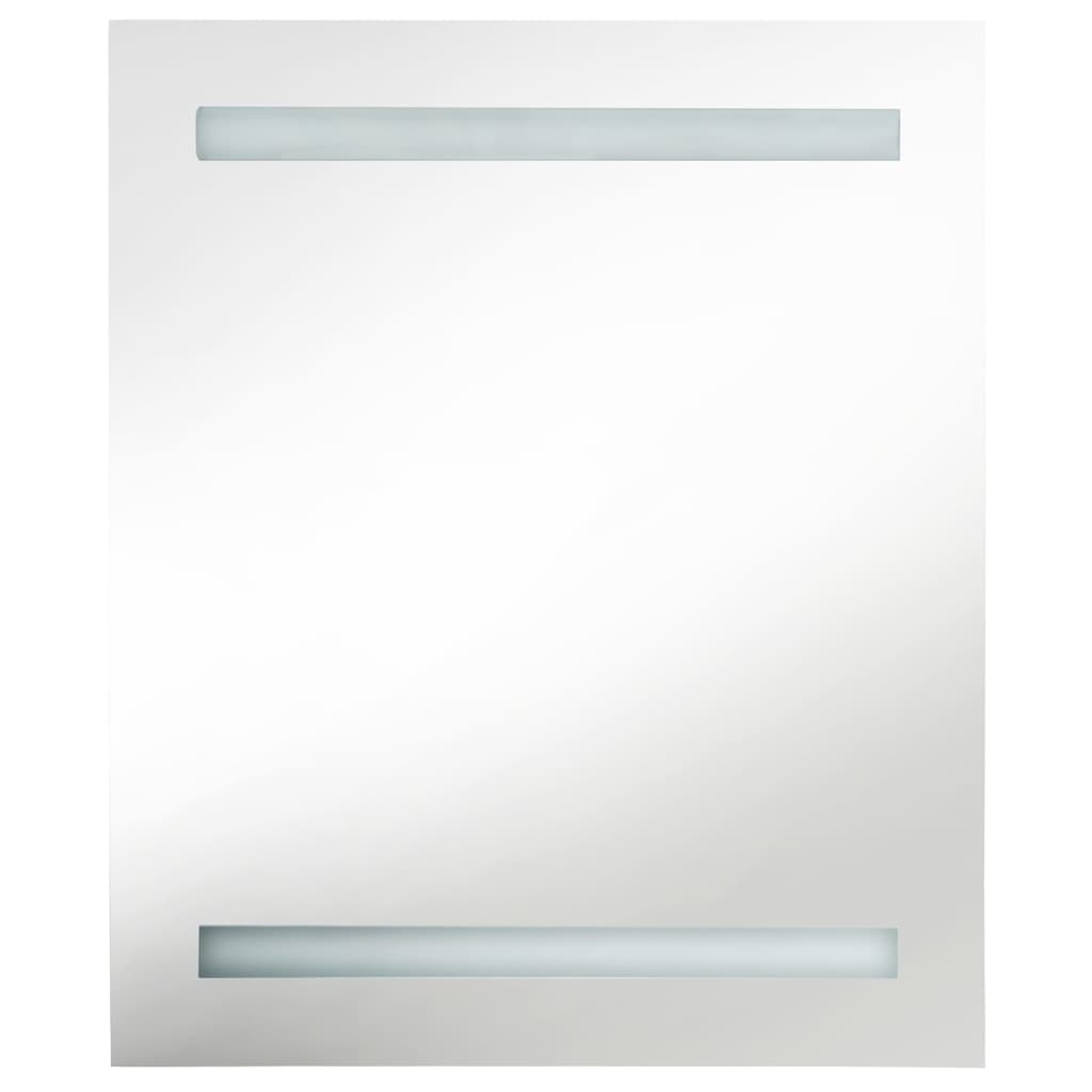 vidaXL LED kúpeľňová zrkadlová skrinka žiarivá biela 50x14x60 cm