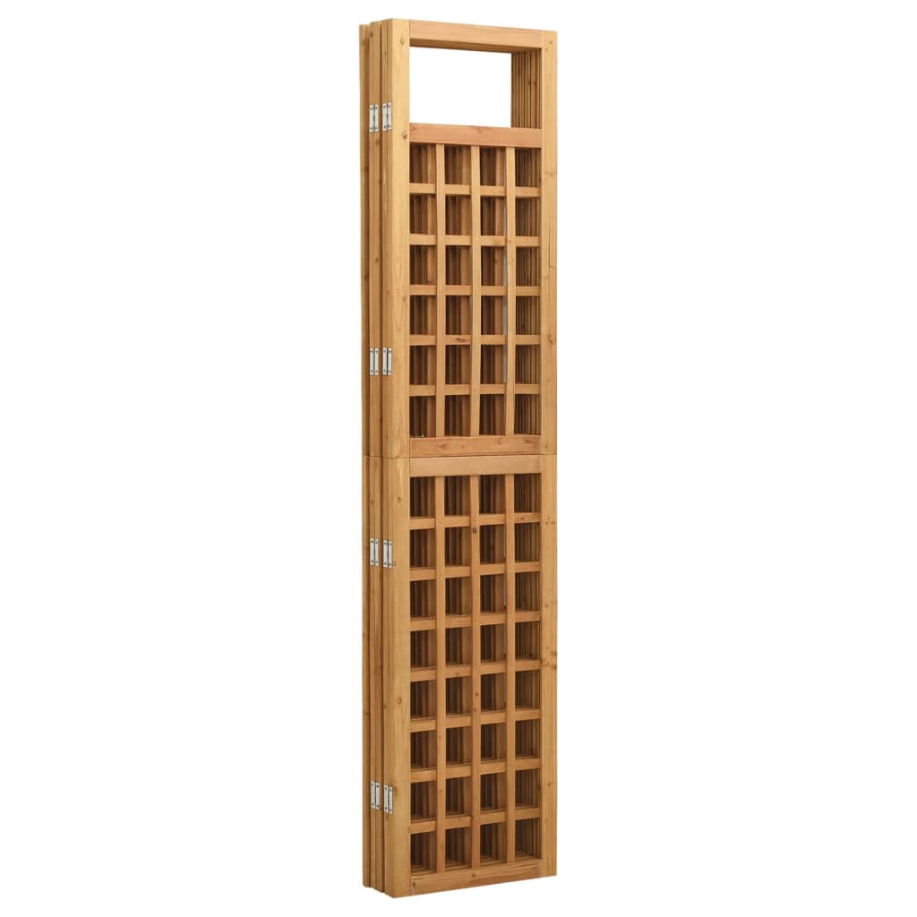 vidaXL 5-panelový paraván/mriežka masívne jedľové drevo 201,5x180 cm