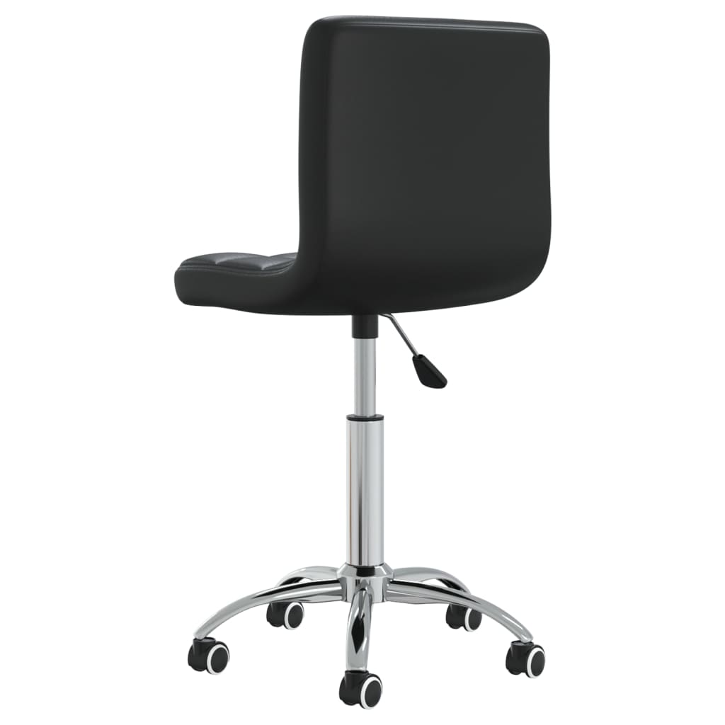 vidaXL Otočná kancelárska stolička čierna umelá koža
