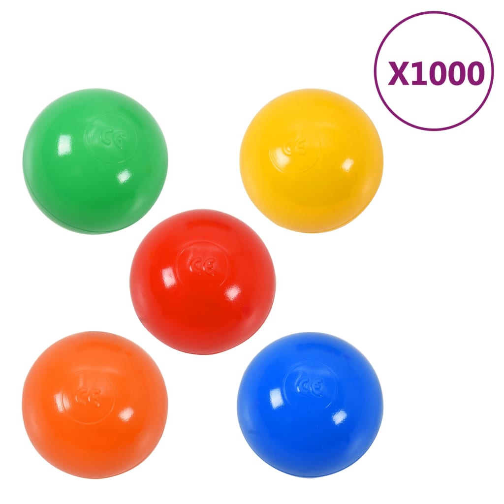 vidaXL Hracie loptičky 1000 ks, viacfarebné