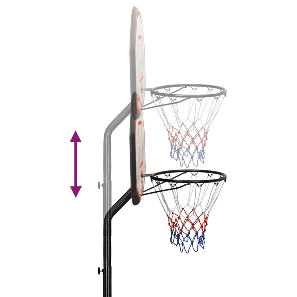 vidaXL Basketbalový stojan čierny 237-307 cm polyetén