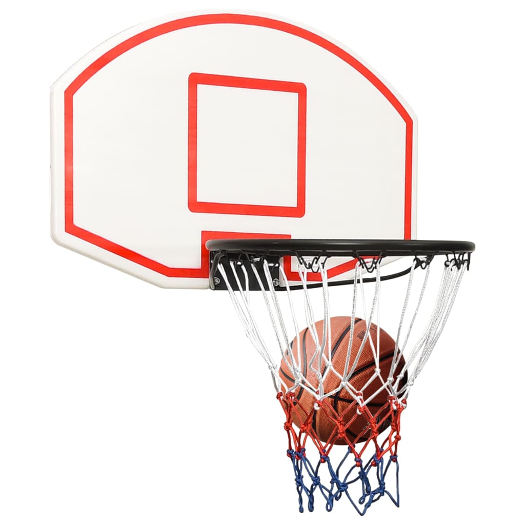 vidaXL Basketbalová doska biela 71x45x2 cm polyetén