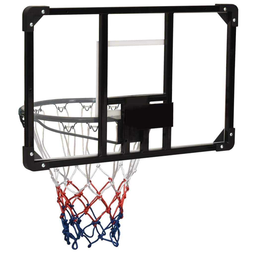 vidaXL Basketbalová doska priehľadná 71x45x2,5 cm polykarbonát
