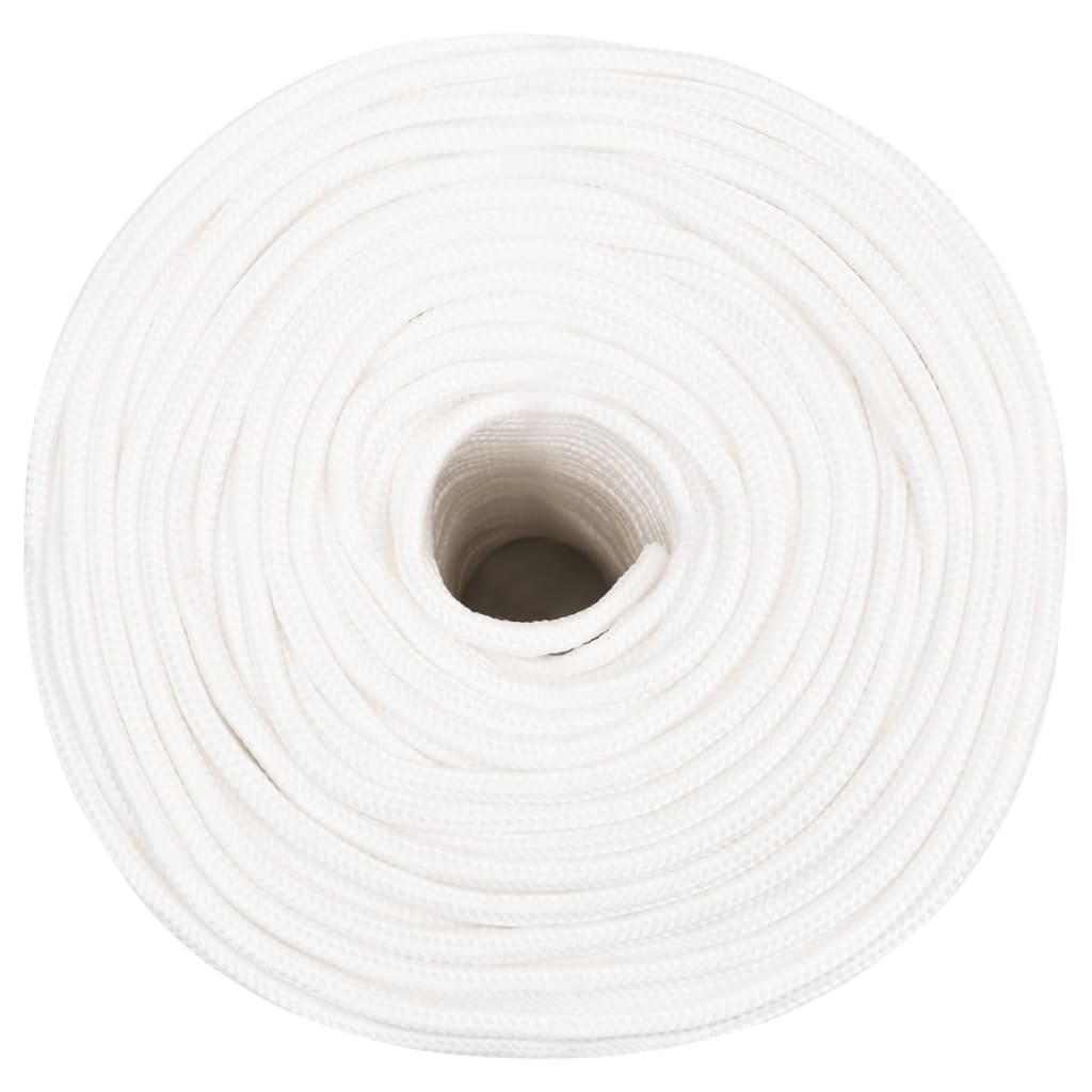 vidaXL Lodné lano biele 6 mm 100 m polypropylén