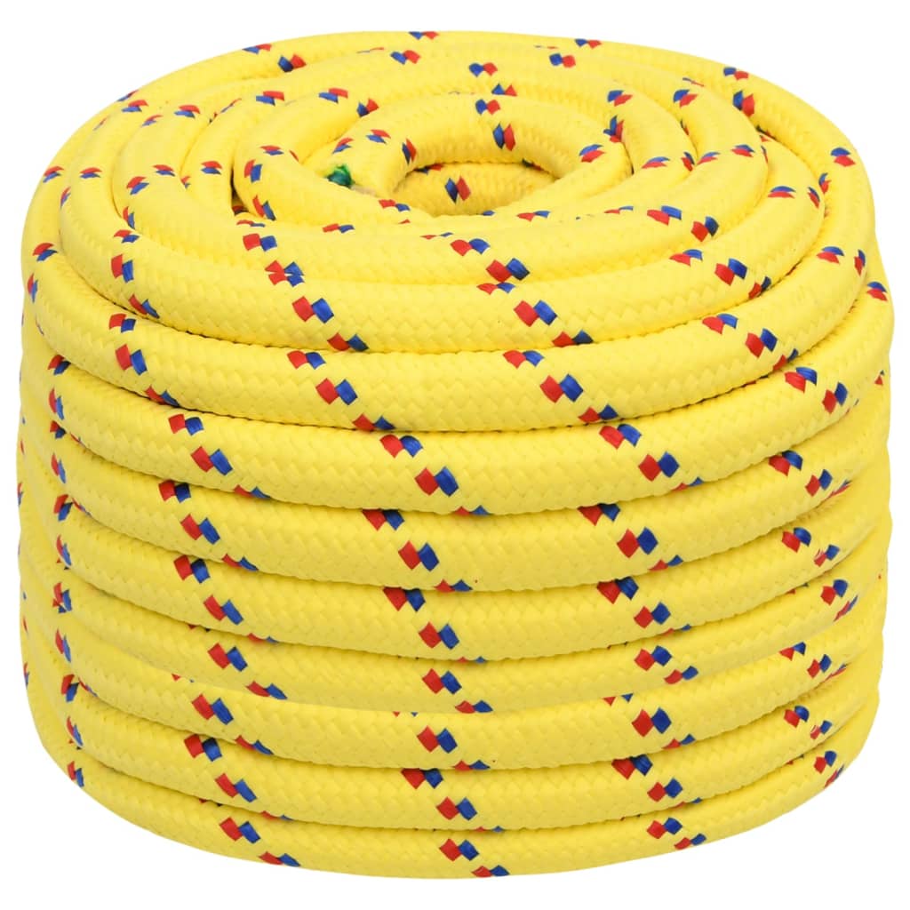 vidaXL Lodné lano žlté 20 mm 25 m polypropylén
