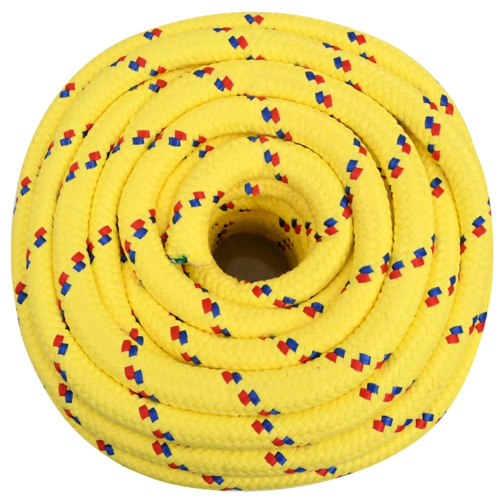 vidaXL Lodné lano žlté 20 mm 25 m polypropylén