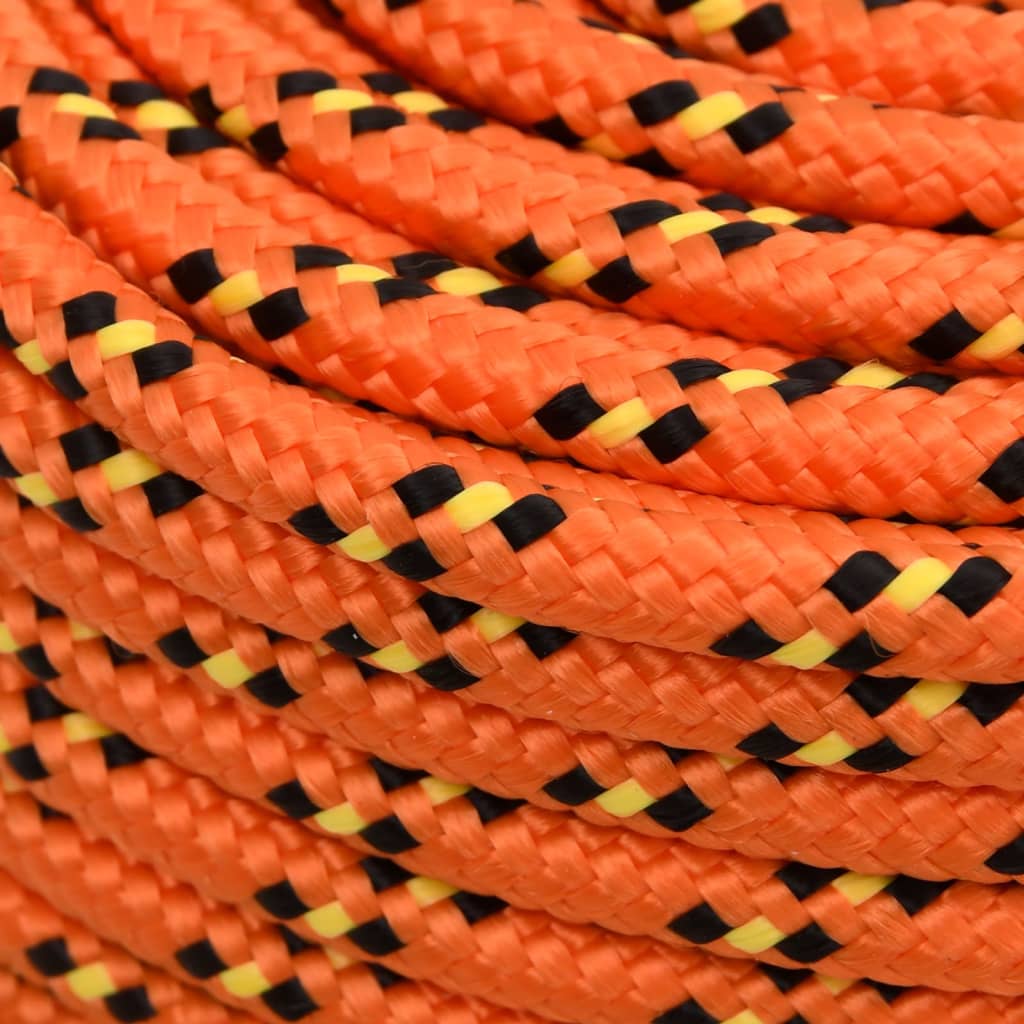 vidaXL Lodné lano oranžové 8 mm 100 m polypropylén