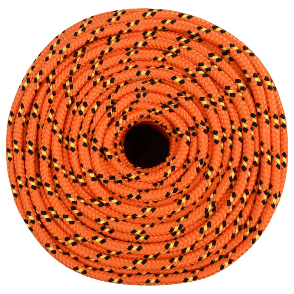 vidaXL Lodné lano oranžové 8 mm 250 m polypropylén