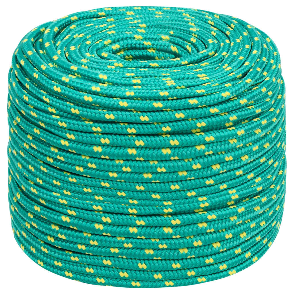 vidaXL Lodné lano zelené 10 mm 50 m polypropylén