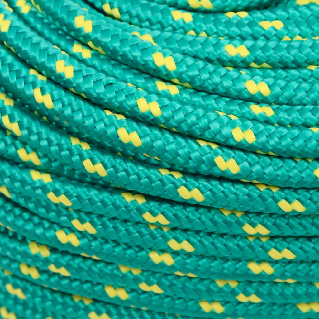 vidaXL Lodné lano zelené 10 mm 50 m polypropylén