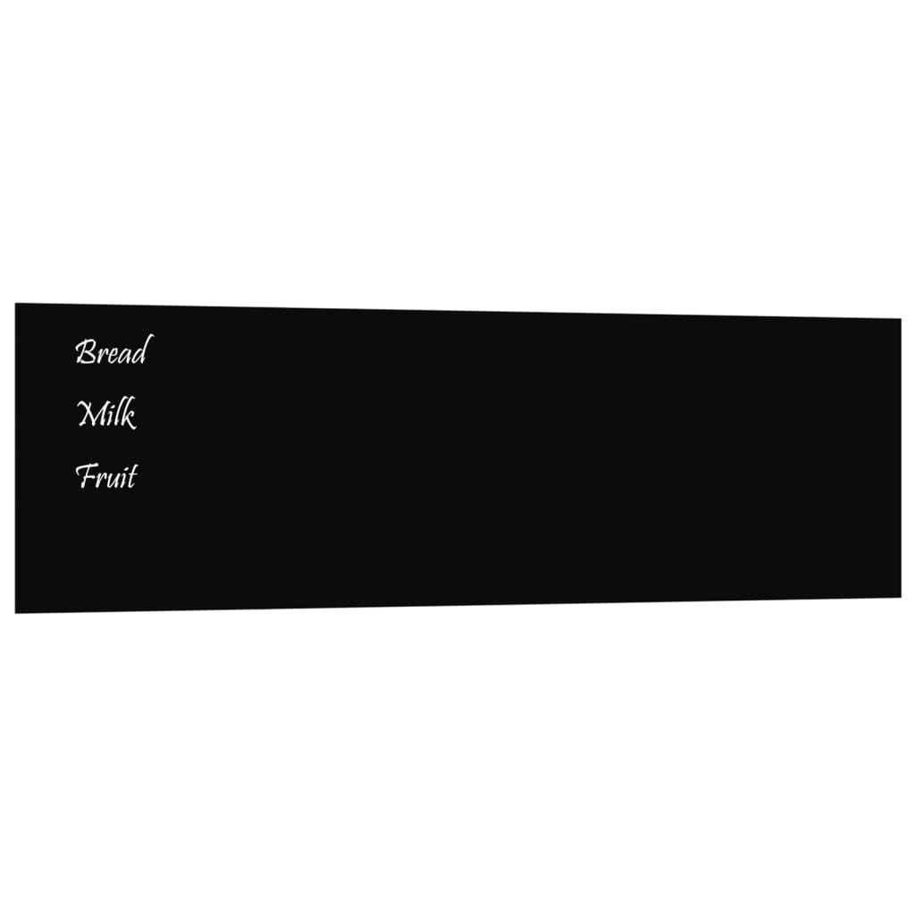 vidaXL Nástenná magnetická tabuľa čierna 100x30 cm tvrdené sklo