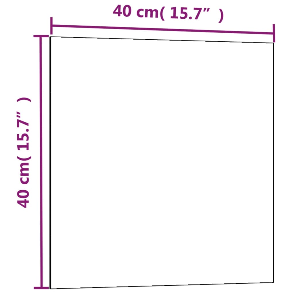 vidaXL Nástenná magnetická tabuľa čierna 40x40 cm tvrdené sklo