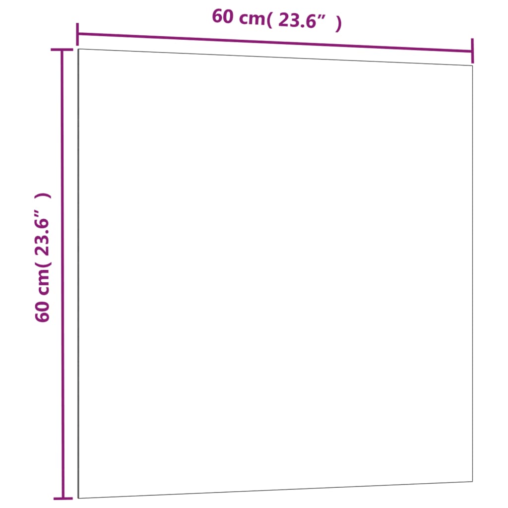 vidaXL Nástenná magnetická tabuľa čierna 60x60 cm tvrdené sklo