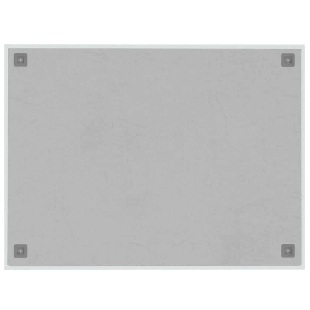 vidaXL Nástenná magnetická tabuľa biela 80x60 cm tvrdené sklo