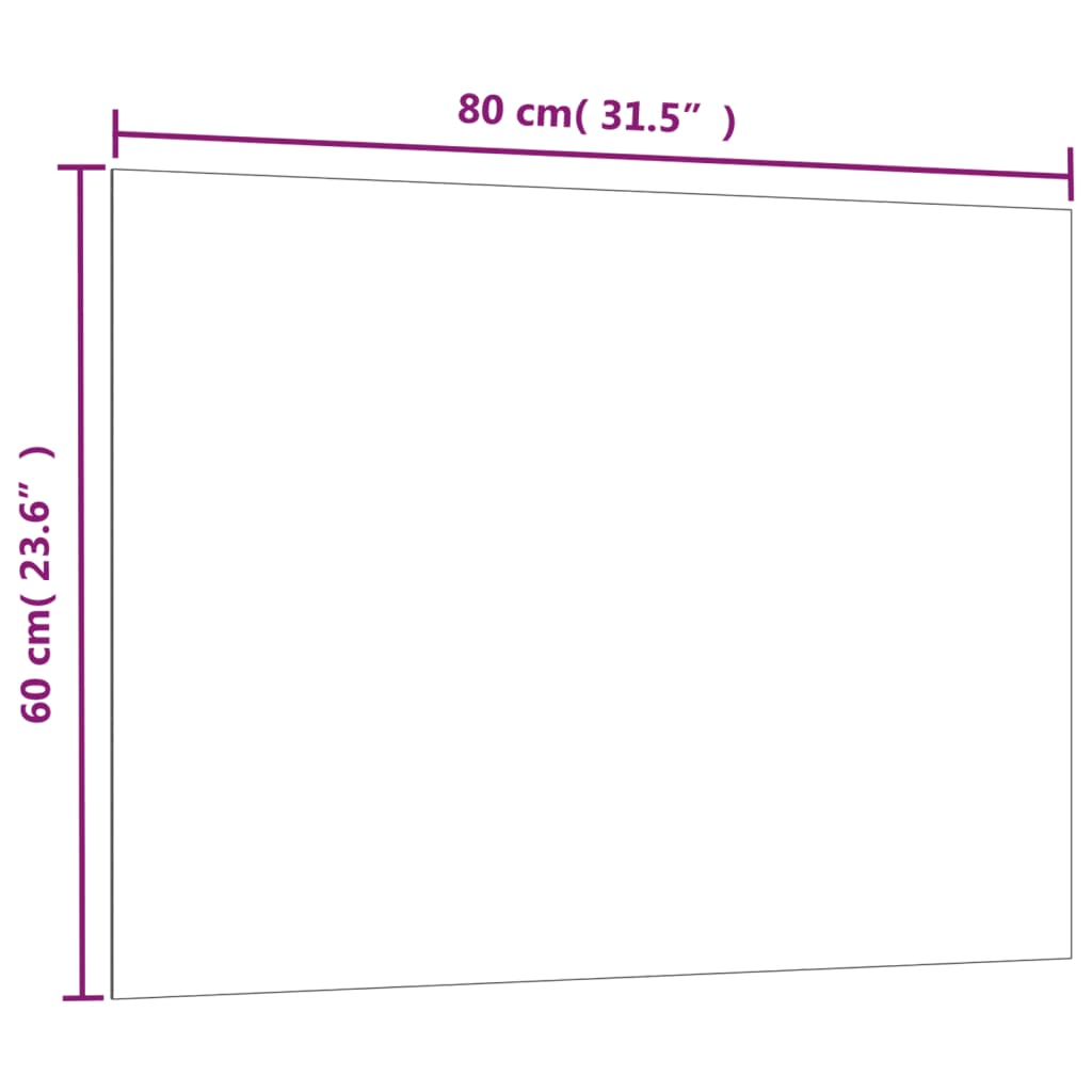 vidaXL Nástenná magnetická tabuľa biela 80x60 cm tvrdené sklo