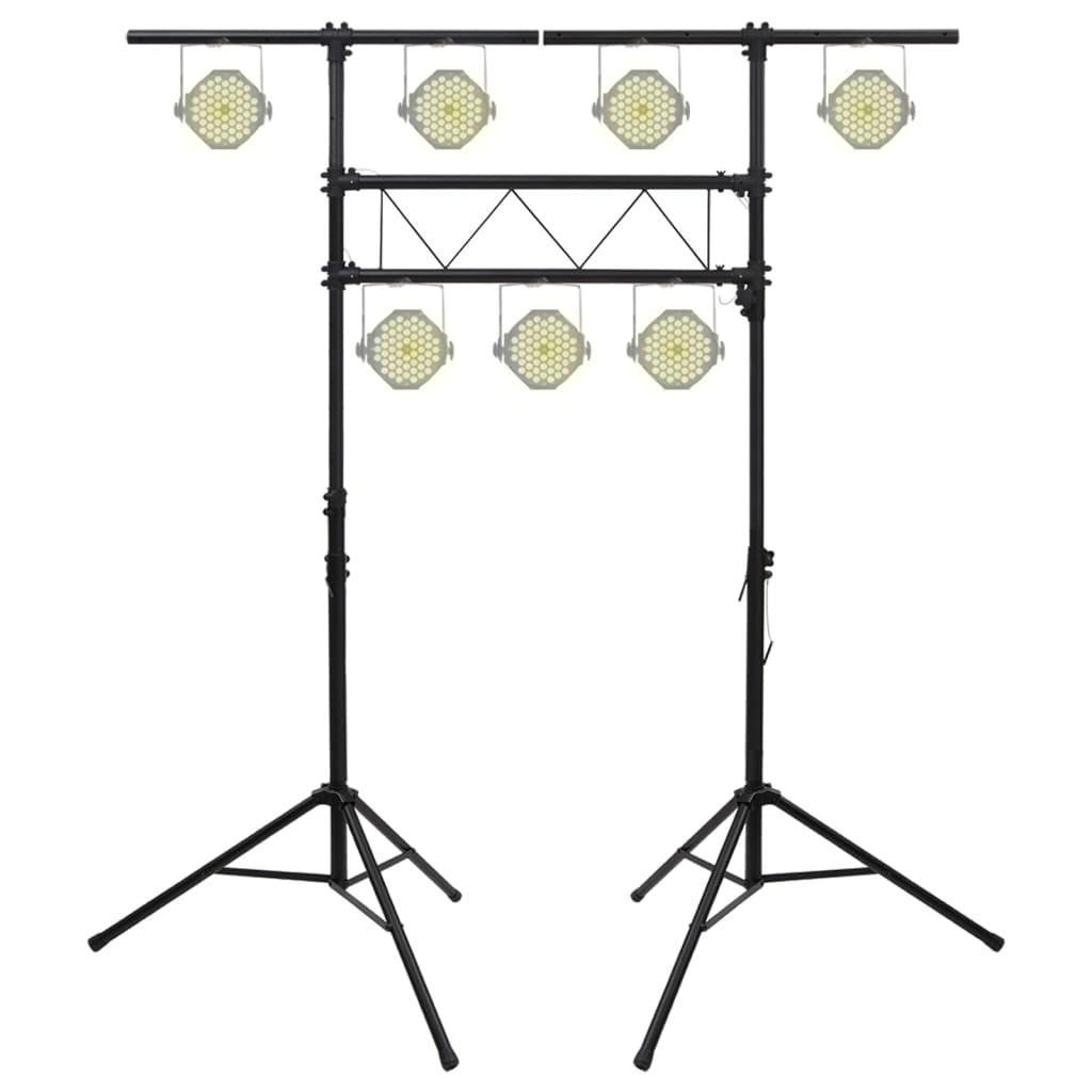 vidaXL Osvetľovací stojan čierny 238x115x(180-300) cm oceľ