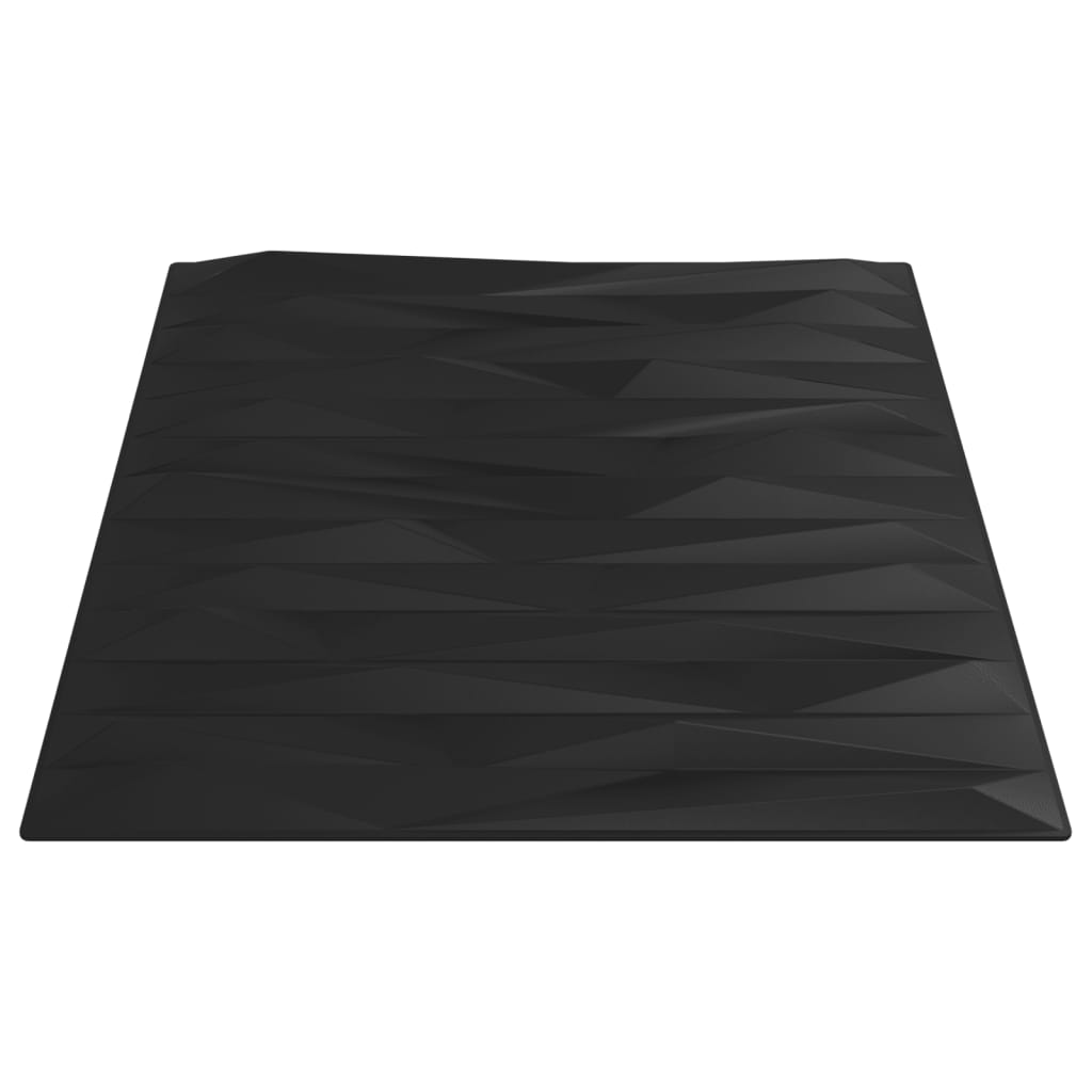 vidaXL Nástenné panely 48 ks čierne 50x50 cm EPS 12 m² kameň