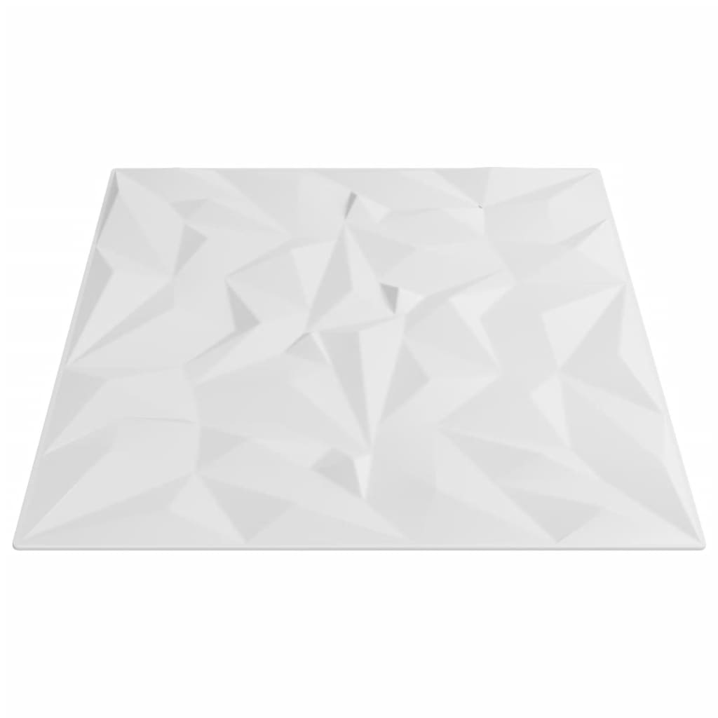 vidaXL Nástenné panely 12 ks biele 50x50 cm EPS 3 m² ametyst