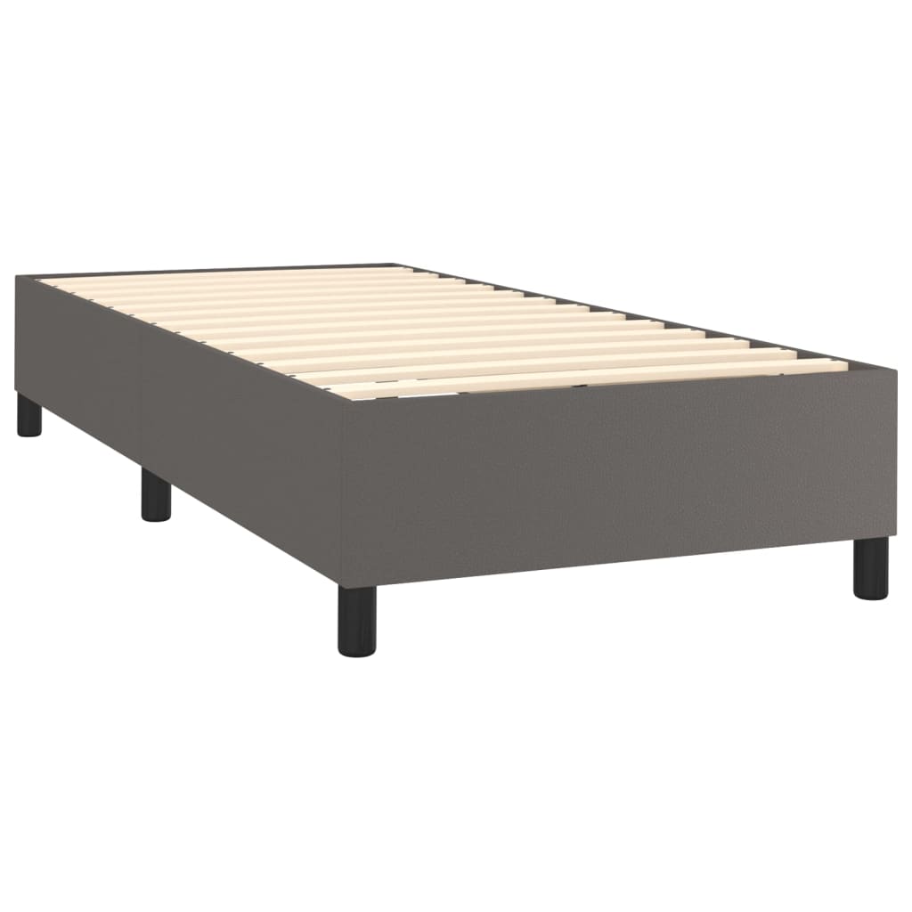 vidaXL Boxspring posteľ s matracom sivá 80x200 cm umelá koža